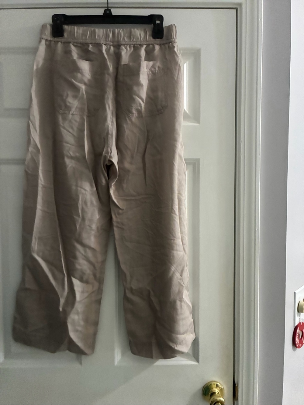 Splendid Beige Drawstring Cropped Wide-Leg Pants size M - Picture 3 of 3